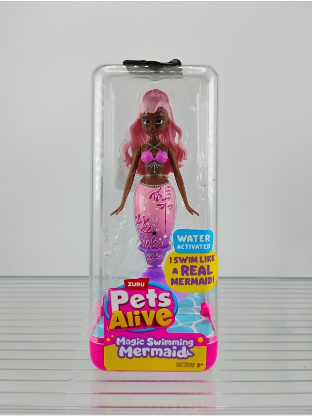 Zuru Pets Alive Magic Swimming Mermaid Water-Activated Pink Tail